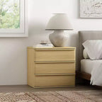 GDFStudio Corral 26 Modern 3-Drawer Wood Nightstand with Rounded Corners