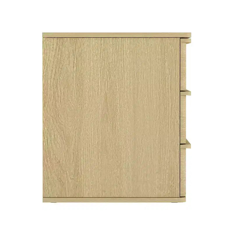 GDFStudio Corral 26 Comodino moderno in legno a 3 cassetti con angoli arrotondati