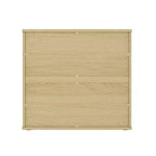 GDFStudio Corral 26 Comodino moderno in legno a 3 cassetti con angoli arrotondati