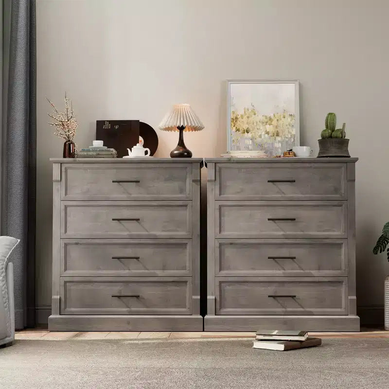 Cassettiera a cinque cassetti in stile rustico, cassettiera alta, Porta TV in legno, adatti per soggiorni e corridoi