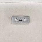 Poltrona reclinabile e girevole Namesake Crewe Electronic - Eco-tessuto color crema ad alte prestazioni