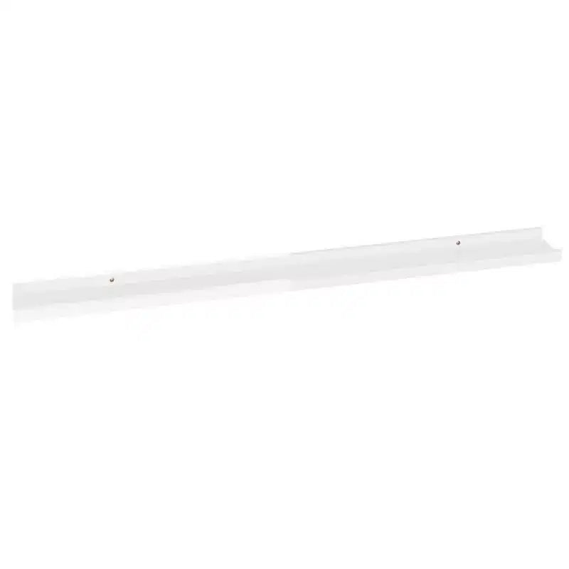 Mensola da parete set di 2 MDF bianco lucido Media Montaggio a parete