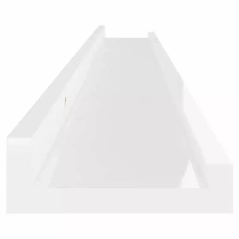 Mensola da parete set di 2 MDF bianco lucido Media Montaggio a parete