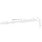 Mensola da parete set di 2 MDF bianco lucido Media Montaggio a parete