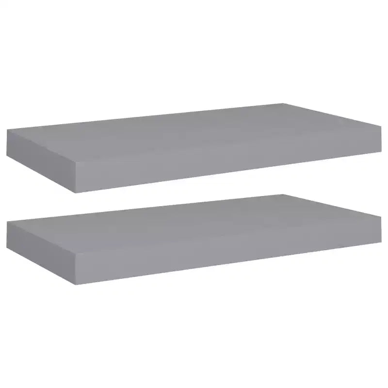 Set di 2 mensole da parete grigio a nido d'ape in MDF, metallo 50 x 23 cm