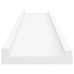 Set di 2 mensole da parete Frame Ledge, in MDF bianco, 60 x 8,9 x 3 cm