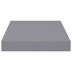 Set di 2 Mensole da Muro Grigie in MDF 23x23,5x3,8 cm Mensola da Muro Quadrata