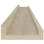 Set di 2 mensole da parete grandi sospese in MDF colore rovere Sonoma