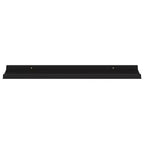 Mensola a muro set da 4 MDF nero intarsi decorativi medi