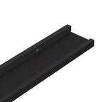 Mensola a muro set da 4 MDF nero intarsi decorativi medi