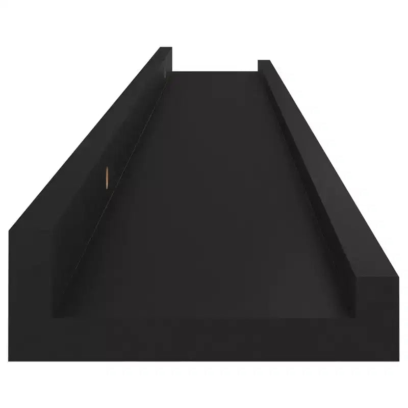 Mensola a muro set da 4 MDF nero intarsi decorativi medi