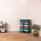 Torre Portaoggetti Mobile a 20 Scomparti ECR4Kids e 20 Contenitori, 5x4, Mobili per Bambini
