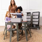 Torre Portaoggetti Mobile a 20 Scomparti ECR4Kids e 20 Contenitori, 5x4, Mobili per Bambini