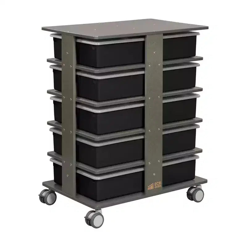 Torre Portaoggetti Mobile a 20 Scomparti ECR4Kids e 20 Contenitori, 5x4, Mobili per Bambini