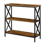 HomeStock - Scaffale portafotolibri in legno multistrato marrone con 4 ripiani, altezza 71 H