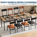 Set da Tavolo da Pranzo Industriale per 4, Set da Tavolo da Cucina in Legno, Set di Mobili per Angolo Colazione Stile Fattoria, per Sala da Pranzo, Appartamento, Monolocale