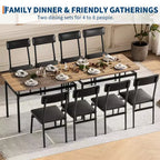 Set da Tavolo da Pranzo Industriale per 4, Set da Tavolo da Cucina in Legno, Set di Mobili per Angolo Colazione Stile Fattoria, per Sala da Pranzo, Appartamento, Monolocale