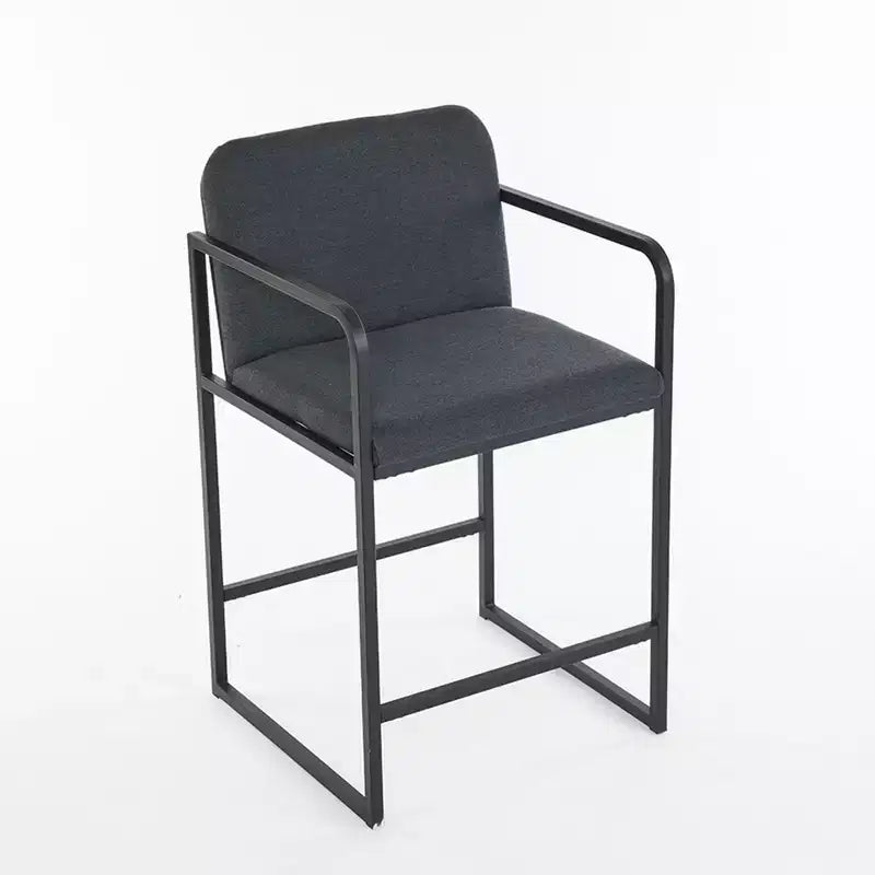 Okak 24Sgabelli da bar moderni imbottiti altezza bancone set da 2, sgabelli da bancone minimalisti con braccioli, struttura in metallo e sedile imbottito per cucina