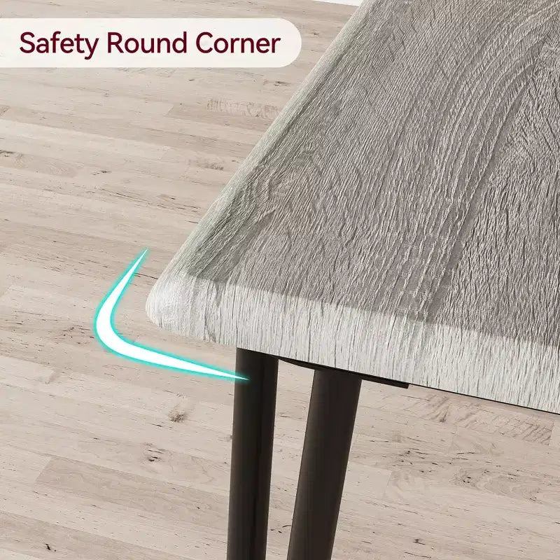Set Tavolo da Pranzo per 4 Persone, Tavolo da Cucina Rettangolare e Set Accent Dinette, Set Mobili da Sala da Pranzo Moderni in Legno, per Cucina, Casa