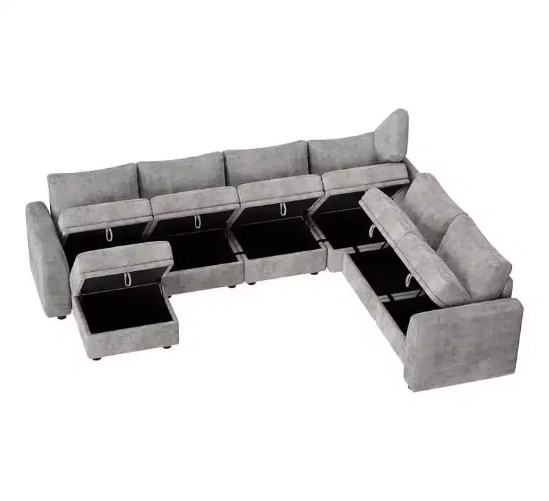 Divano componibile Acekool Modular Sectional, Cloud Couch con contenitore per soggiorno