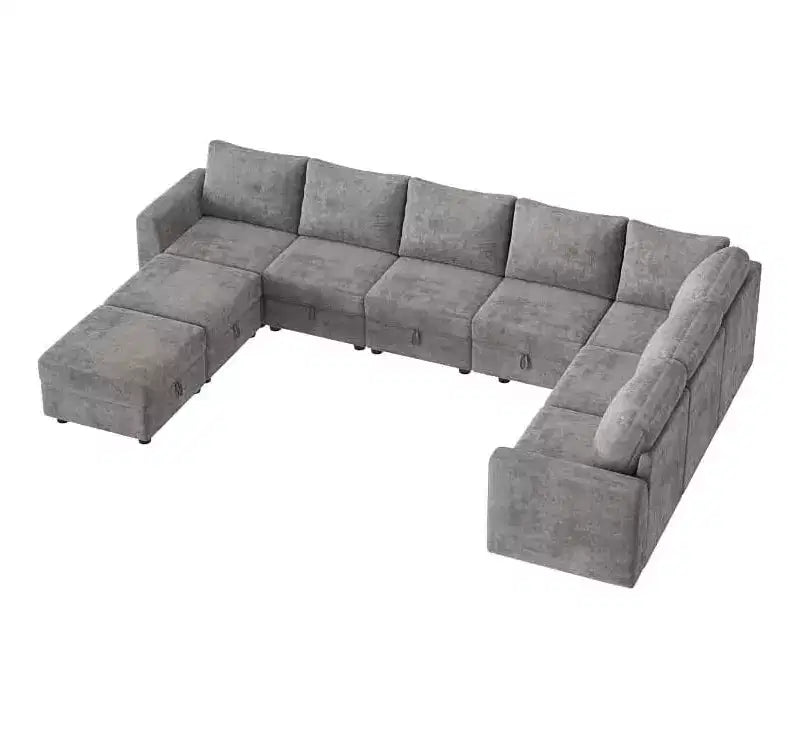 Divano componibile Acekool Modular Sectional, Cloud Couch con contenitore per soggiorno