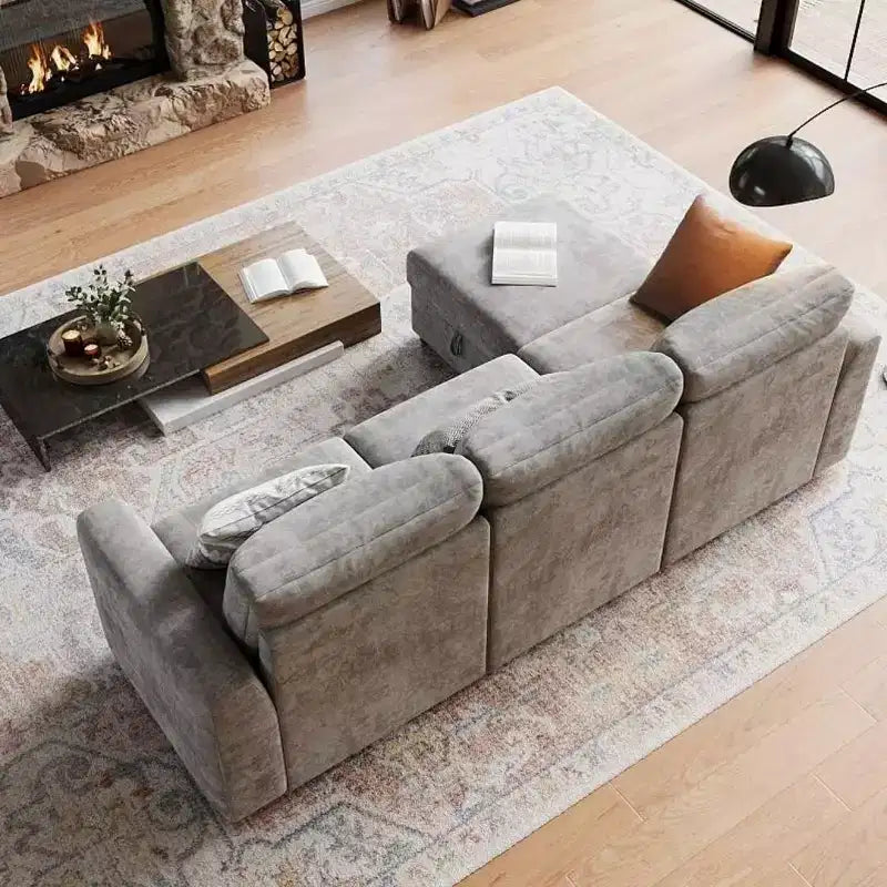 Divano componibile Acekool Modular Sectional, Cloud Couch con contenitore per soggiorno