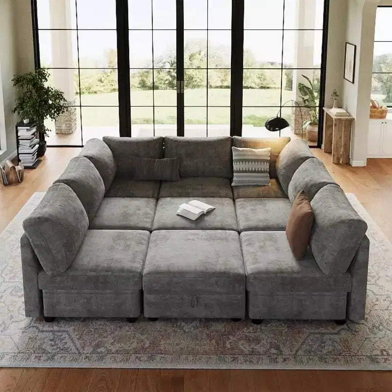 Divano componibile Acekool Modular Sectional, Cloud Couch con contenitore per soggiorno
