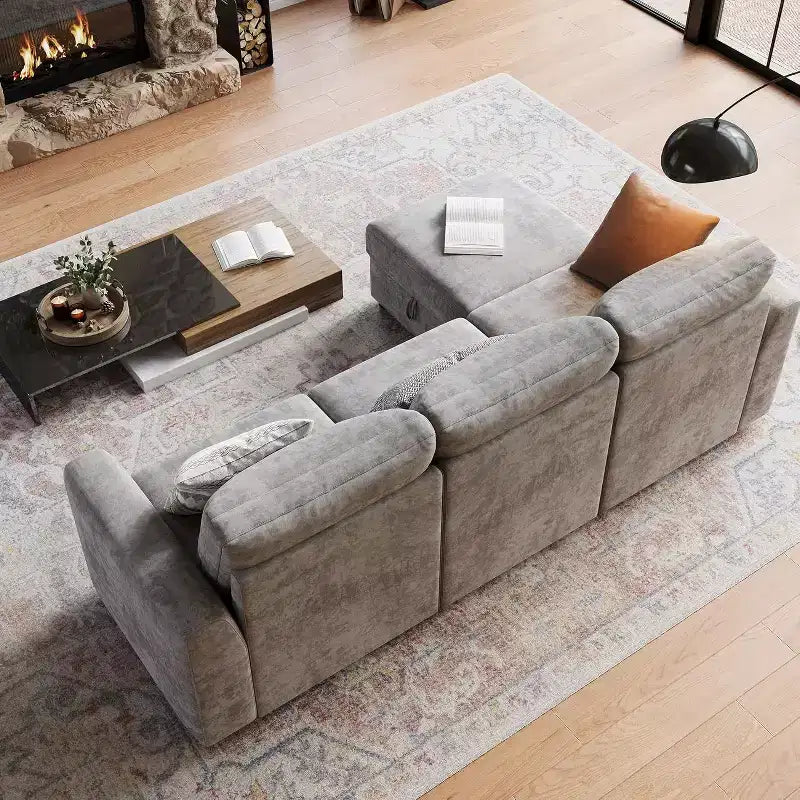 Divano componibile Acekool Modular Sectional, Cloud Couch con contenitore per soggiorno