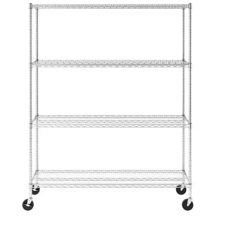 SafeRacks 18 x 60 x 72 4-Tier Wire Rack Silver