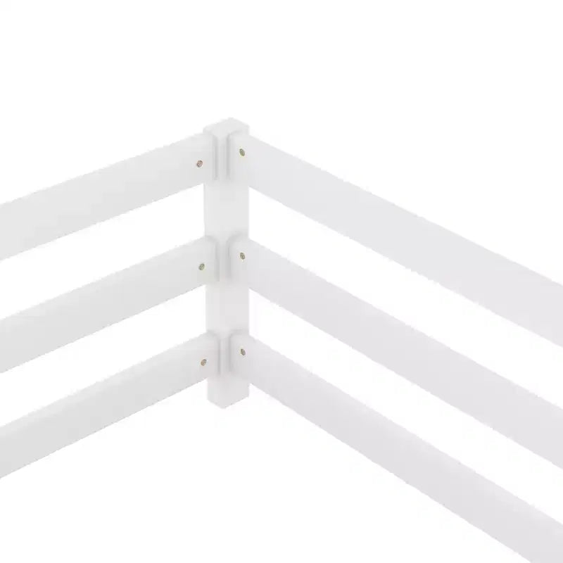 Bellemave Letto a terra singolo, letto a terra Montessori con recinzione, letto Montessori per bambini, letto a terra Montessori in legno per bambini, ragazze, ragazzi