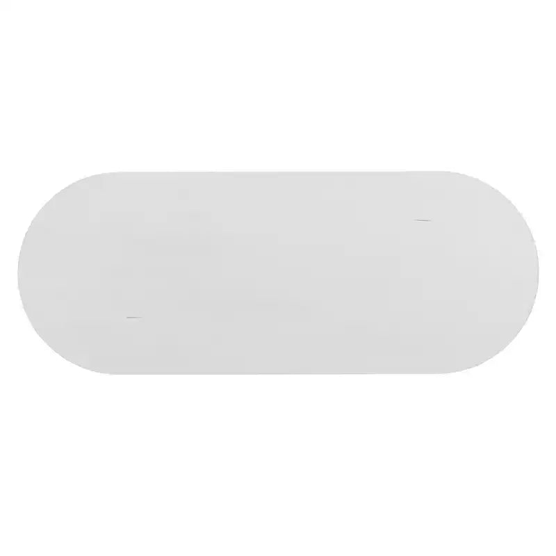 Consolle retrò Luxystar dal design curvo e dalla finitura liscia per ingressi e soggiorni, Bianco Antico