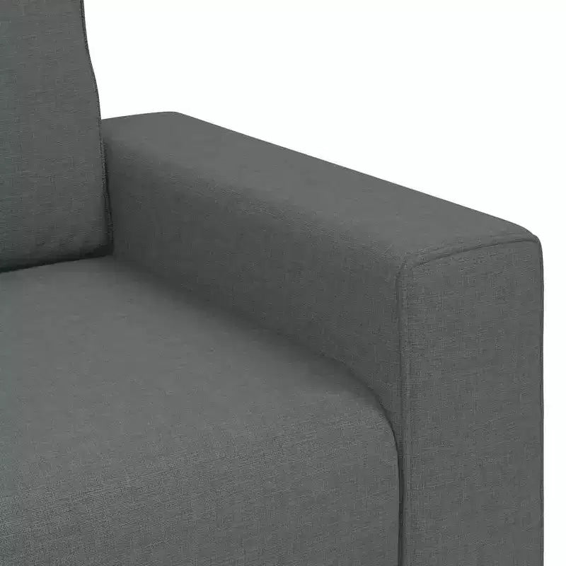 vidaXL Divano a 3 Posti Nero 70.9 Tessuto