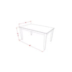 Set da pranzo vittoriano - Set tavolo e sedie da cucina 6 pezzi - Tavolo rettangolare 36x60 pollici