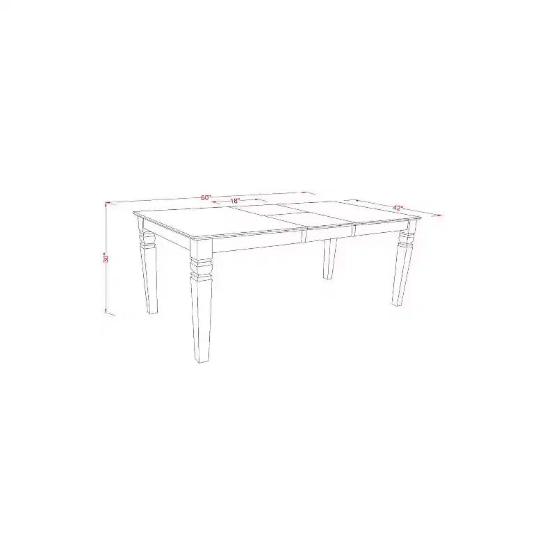 Set Tavolo da Cucina Cottage Costiero - Tavolo Rettangolare 5 Pezzi con Prolunga e 4 Sedie Parsons - Gambe Nere