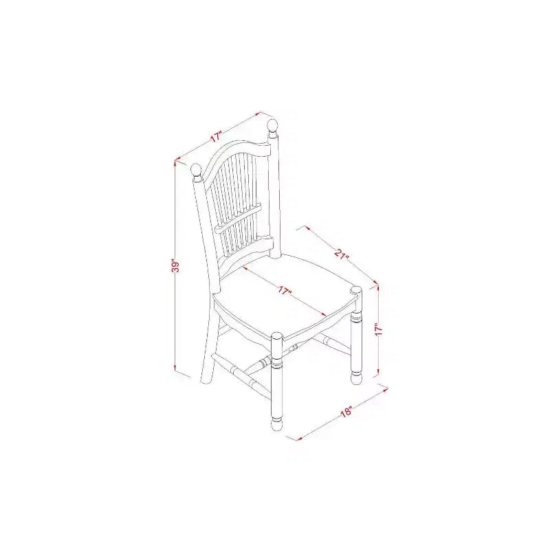 HomeStock Set da pranzo in 5 pezzi, finitura bianco lino, piano in legno massello - Con alette a ribalta - 4 posti
