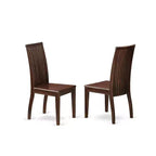 Set da pranzo in legno massiccio a 5 pezzi con finitura mogano - 4 posti a sedere