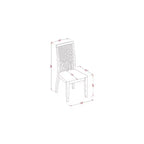 Set da pranzo in legno massiccio a 5 pezzi con finitura mogano - 4 posti a sedere