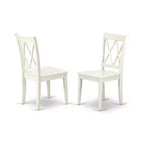 HomeStock Set da Pranzo 5 Pezzi con Top in Legno Massello Finitura Lino Bianco - Posti a Sedere per 4