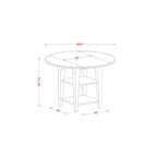 HomeStock Set da Pranzo Rotondo da 5 Pezzi con Piano in Legno Massello Finitura Nera e Ciliegio - 4 Posti
