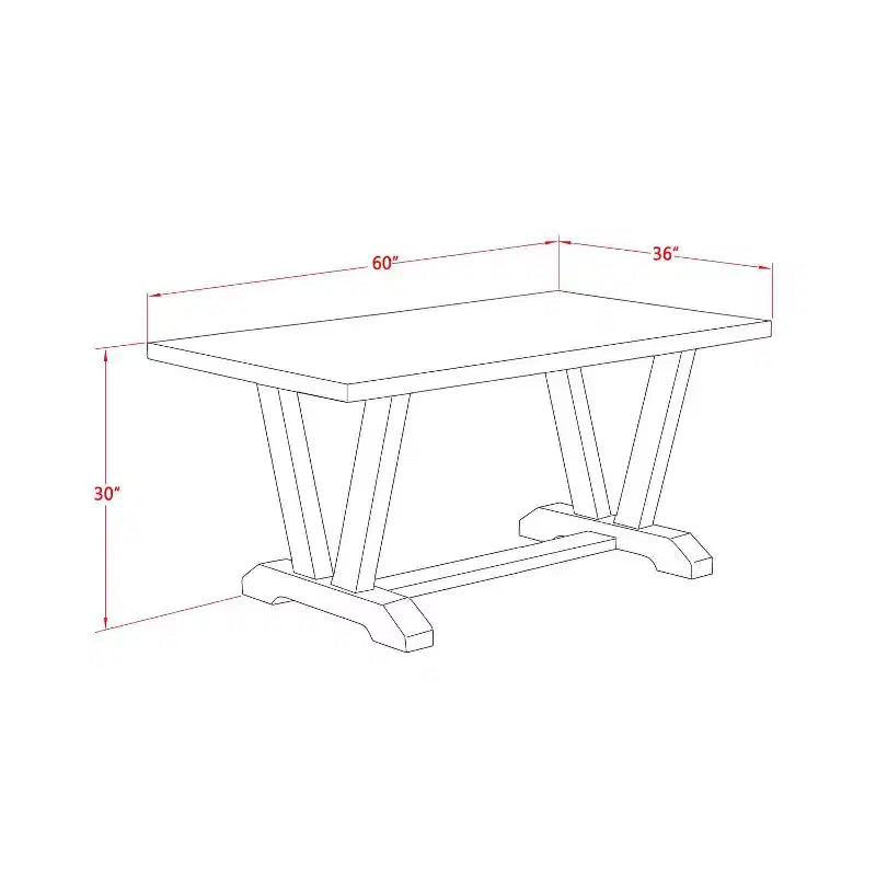 HomeStock Tavolo da Pranzo Rettangolare 7 Pezzi con Piano in Legno Massello Finitura Rovere Naturale e 6 Sedie