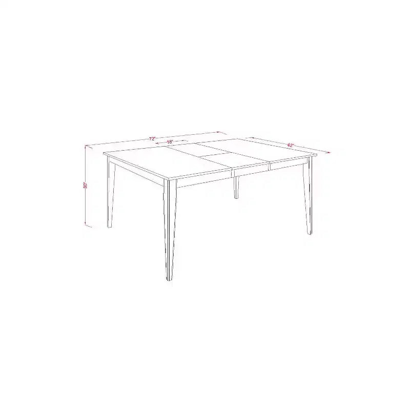 Set da pranzo con tavolo e 6 sedie - Set da cucina in legno massello - Finitura Cappuccino - Tavolo allungabile