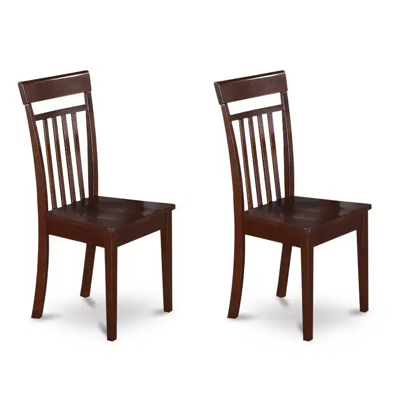 Elegante set da pranzo da cucina di 3 pezzi - Tavolo e sedie salvaspazio - Design moderno - Finitura mogano