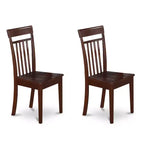 Elegante set da pranzo da cucina di 3 pezzi - Tavolo e sedie salvaspazio - Design moderno - Finitura mogano