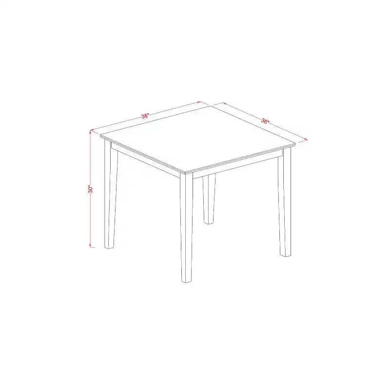 Elegante set da pranzo da cucina di 3 pezzi - Tavolo e sedie salvaspazio - Design moderno - Finitura mogano