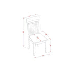 Elegante set da pranzo da cucina di 3 pezzi - Tavolo e sedie salvaspazio - Design moderno - Finitura mogano