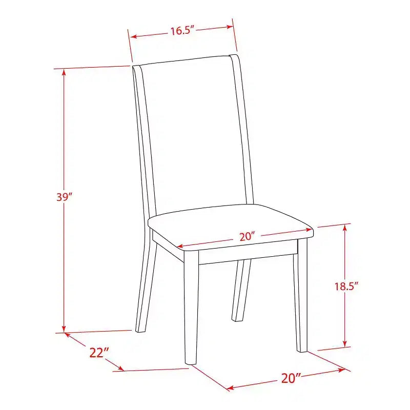 Set da pranzo da 3 pezzi in legno massello con finitura acacia e noce - con schienale alto - 4 posti a sedere