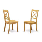 HomeStock Set da pranzo 5 pezzi con tavolo e 4 sedie in legno massello con finitura quercia naturale