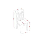 Set Tavolo da Pranzo Cucina - Sedie in Legno - Tavolo Finitura Cappuccino - Sedile in Lino - Tavolo Piccolo Rotondo