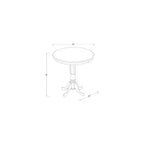 Set da pranzo altezza bancone - Tavolo rotondo 5 pezzi e 4 sedie - Set da cucina moderno