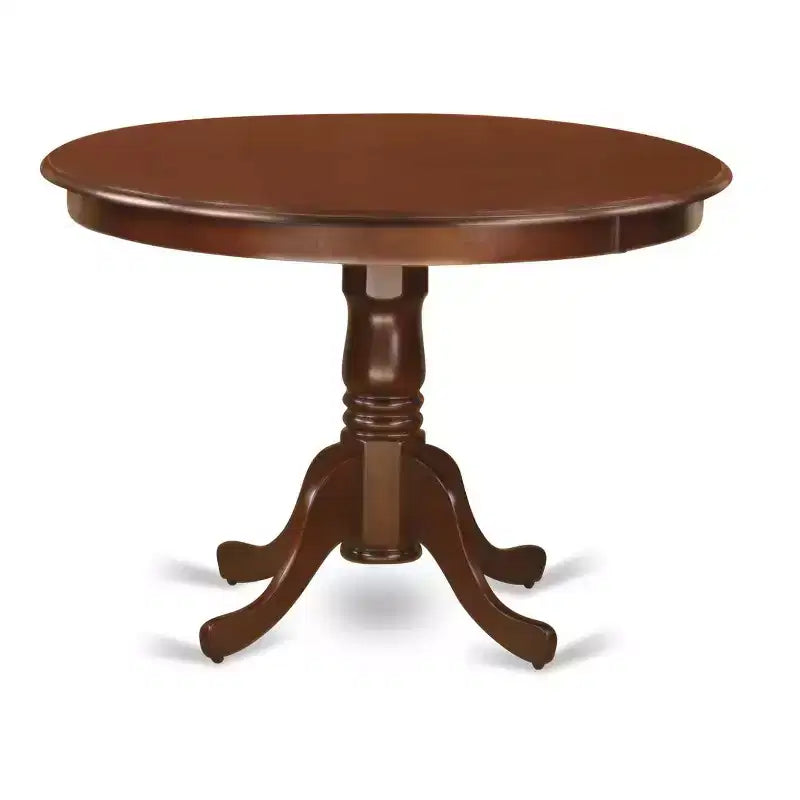 Set da pranzo vittoriano per 4 persone - Tavolo rotondo da 42 pollici e 4 sedie - Mobili per sala da pranzo con finitura in mogano